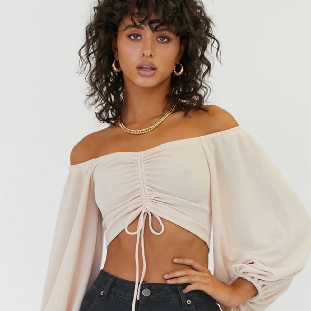 Princess Polly Off the Shoulder Crop Top